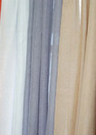 Sivuverho piilolenkeillä, yksivärinen valkoinen tai beige, 135cm x 250cm, 2kpl