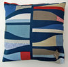 Tyynynpäällinen Kuviot, sininen-punainen-ruskea-harmaa-valkoinen, 45cm x 45cm, Svanefors