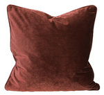Sametti tyynynpäällinen Elise, tiilenpunainen, 45cm x 45cm, Svanefors