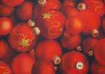 Pöytäliina Joulupallot, fotoprint kuvio, 135cm x 170cm