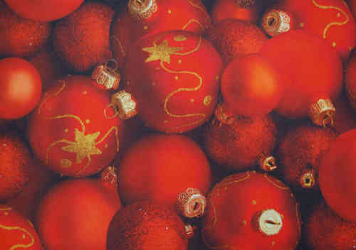 Pöytäliina Joulupallot, fotoprint kuvio, 135cm x 250cm