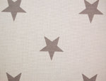 Tyynynpäällinen Stars, valkoinen tausta, harmaat tähdet, 45cm x 45cm, 50cm x 50cm