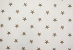 Verhokappa Stars, beiget tähdet, valkoinen tausta, korkeus 50cm tai 60cm, leveydet 150cm - 450cm