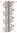 Sivuverho Ofelia, oranssi, kiinnitys ja pituus valittavissa, max. 300cm