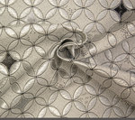 Verhokangas Kalua, vaaleanharmaa, kuosiinkudottu kangas, leveys 144cm