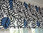 Verhokappa Lehdet, sininen, 60cm x 240cm